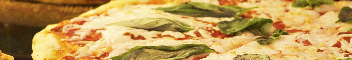 Eating Italian Pizza at Boardwalk Pizzeria restaurant in Queens, NY.